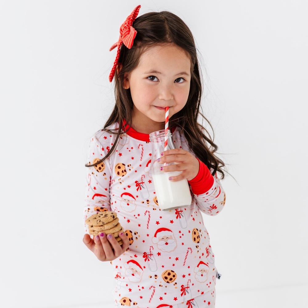 🎄 Kiki + Lulu Cookies Santa Bamboo Pajama Set  4T 5/6